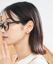クリアハートイヤリング