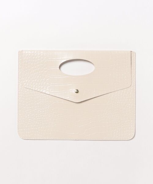 STYLEBLOCK（スタイルブロック）の「クロコダイル調素材クラッチバッグ（クラッチバッグ・レディース・グリーン/ピンク/ホワイト/ブラウン/オレンジ/イエロー/ブラック/ブルー・FREE）」の13枚目の写真