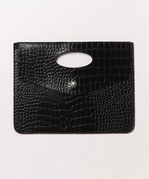 STYLEBLOCK（スタイルブロック）の「クロコダイル調素材クラッチバッグ（クラッチバッグ・レディース・グリーン/ピンク/ホワイト/ブラウン/オレンジ/イエロー/ブラック/ブルー・FREE）」の14枚目の写真