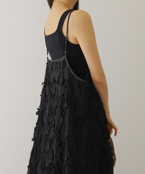 Lace Ladies(レースレディース)の「フリンジ デザイン マキシ丈 キャミソール ワンピース(ワンピース・レディース・アイボリー/ブラック/ホワイト・FREE)」の21枚目の写真