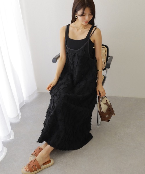 Lace Ladies(レースレディース)の「フリンジ デザイン マキシ丈 キャミソール ワンピース(ワンピース・レディース・アイボリー/ブラック/ホワイト・FREE)」の22枚目の写真