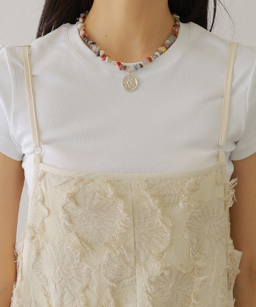 Lace Ladies(レースレディース)の「フリンジ デザイン マキシ丈 キャミソール ワンピース(ワンピース・レディース・アイボリー/ブラック/ホワイト・FREE)」の14枚目の写真