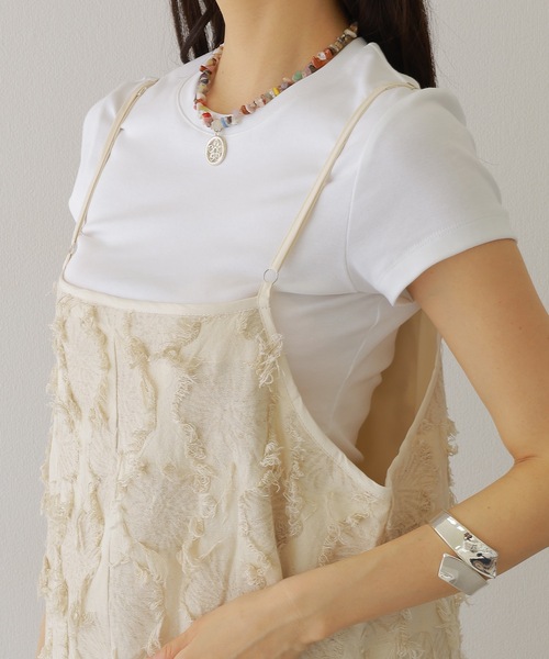 Lace Ladies(レースレディース)の「フリンジ デザイン マキシ丈 キャミソール ワンピース(ワンピース・レディース・アイボリー/ブラック/ホワイト・FREE)」の15枚目の写真