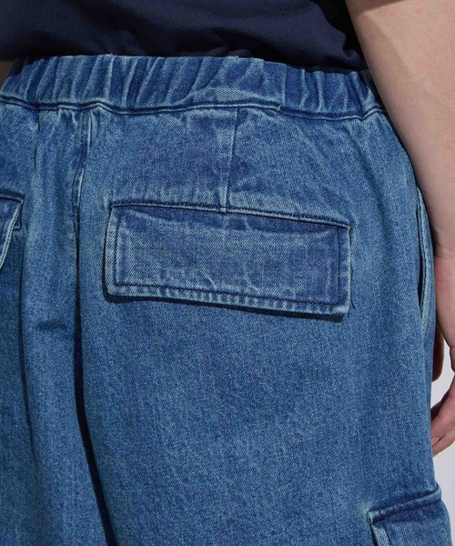 SLICK/スリック】12.5oz Denim Cargo Shorts / 12.5オンスデニムカーゴ