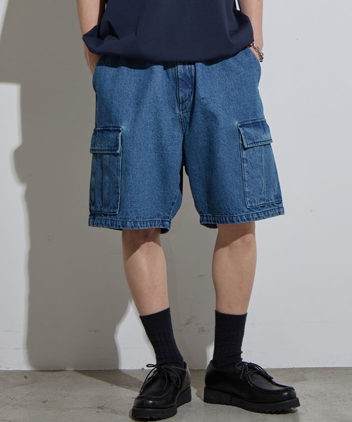 セール】【SLICK/スリック】12.5oz Denim Cargo Shorts / 12.5