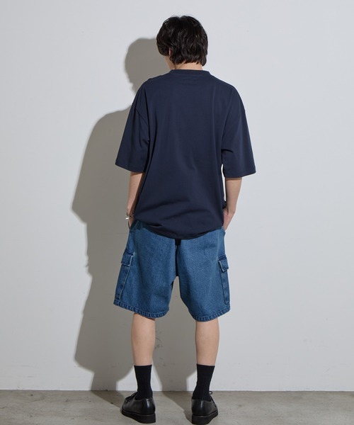 SLICK(スリック)の「【SLICK/スリック】12.5oz Denim Cargo Shorts / 12.5オンスデニムカーゴショーツ/ ストーンバイオ加工 / ショートパンツ(デニムパンツ・メンズ・ブラック/インディゴブルー・1/2/3)」の18枚目の写真