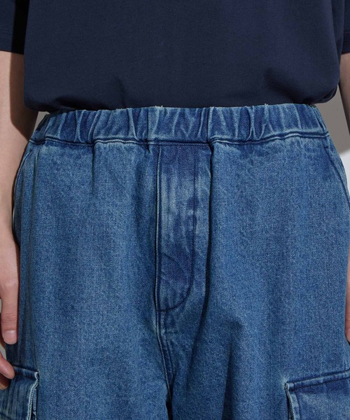 SLICK(スリック)の「【SLICK/スリック】12.5oz Denim Cargo Shorts / 12.5オンスデニムカーゴショーツ/ ストーンバイオ加工 / ショートパンツ(デニムパンツ・メンズ・ブラック/インディゴブルー・1/2/3)」の19枚目の写真