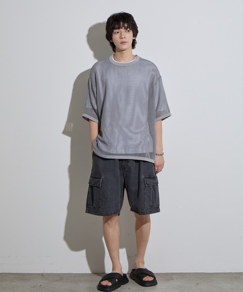 SLICK(スリック)の「【SLICK/スリック】12.5oz Denim Cargo Shorts / 12.5オンスデニムカーゴショーツ/ ストーンバイオ加工 / ショートパンツ(デニムパンツ・メンズ・ブラック/インディゴブルー・1/2/3)」の8枚目の写真