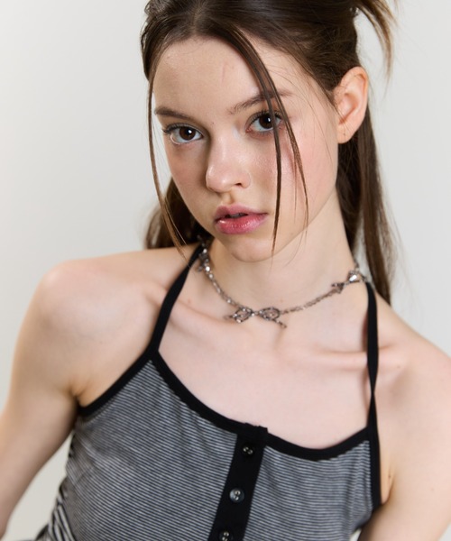 ★LUVISTRUE★SM RIBBON CHOCKER(BLACK)★正規品/韓国直送料込 セール】SM RIBBON CHOCKER（チョーカー）｜LUVISTRUE（ラヴイズ