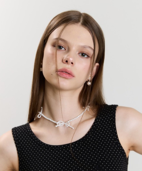 ★LUVISTRUE★SM RIBBON CHOCKER(BLACK)★正規品/韓国直送料込 セール】SM RIBBON CHOCKER（チョーカー）｜LUVISTRUE（ラヴイズ