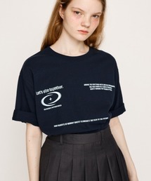 FRONT LOGO C/N TOPS フロント ロゴ クルーネック トップス