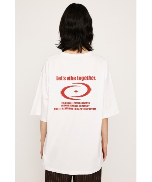 SLY（スライ）の「FRONT LOGO C/N TOPS フロント ロゴ クルーネック トップス（Tシャツ/カットソー・レディース・杢グレー/ホワイト/レッド/ネイビー・FREE）」の8枚目の写真
