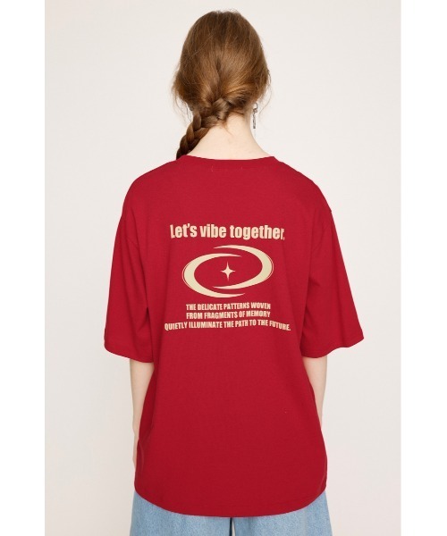 SLY（スライ）の「FRONT LOGO C/N TOPS フロント ロゴ クルーネック トップス（Tシャツ/カットソー・レディース・杢グレー/ホワイト/レッド/ネイビー・FREE）」の21枚目の写真