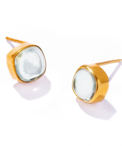 les bonbon（ルボンボン）の「【les bonbon】aura square pierce/オーラ スクエア ピアス（ピアス（両耳用）・レディース・グリーン/イエロー/パープル系・FREE）」の4枚目の写真