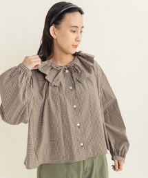 CHILD WOMAN | ☆60sミニチェック フリルブラウス(シャツ/ブラウス)