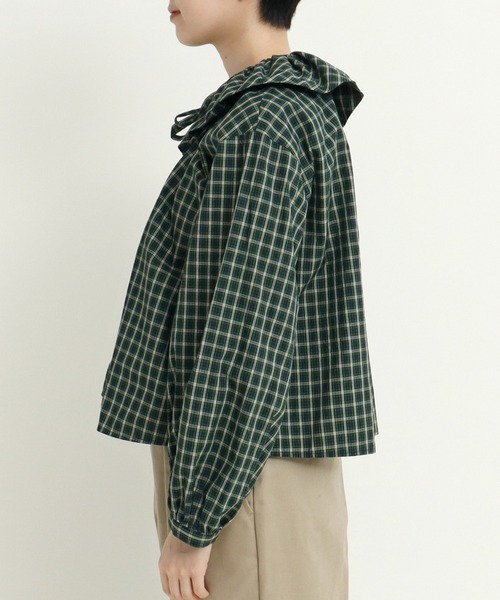 CHILD WOMAN(チャイルドウーマン)の「☆60sミニチェック フリルブラウス(シャツ/ブラウス・レディース・グリーン/ブラウン・FREE)」の21枚目の写真