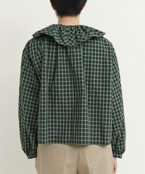 CHILD WOMAN(チャイルドウーマン)の「☆60sミニチェック フリルブラウス(シャツ/ブラウス・レディース・グリーン/ブラウン・FREE)」の22枚目の写真