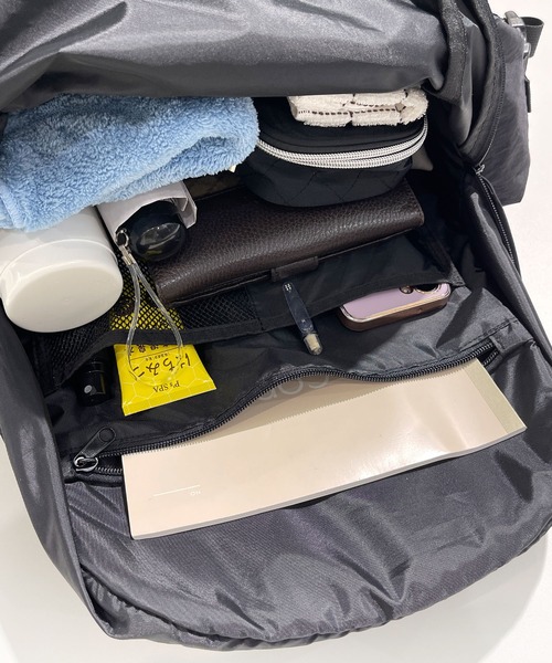 Reebok（リーボック）の「【EC別注】Reebok リーボック 大容量 A4 PC収納 多ポケット ナイロン バックパック リュックサック 約20L（バックパック/リュック・メンズ・ブラック×レッド/ブラック・FREE）」の20枚目の写真