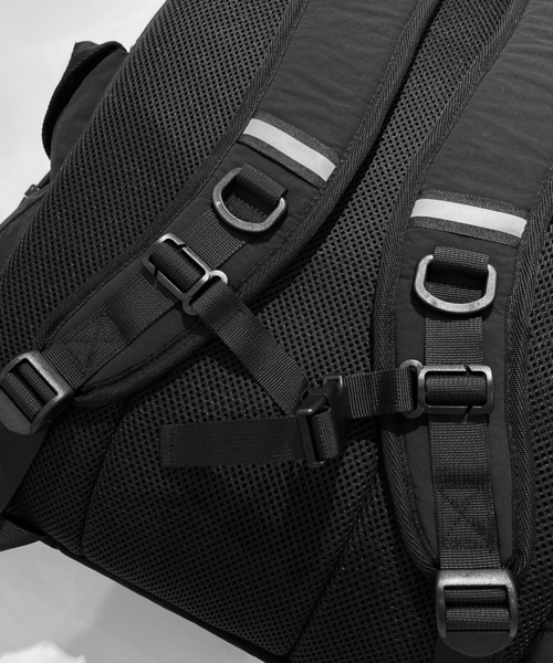 Reebok（リーボック）の「【EC別注】Reebok リーボック 大容量 A4 PC収納 多ポケット ナイロン バックパック リュックサック 約20L（バックパック/リュック・メンズ・ブラック×レッド/ブラック・FREE）」の15枚目の写真