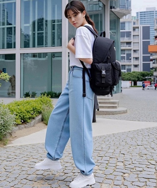 Reebok(リーボック)の「【EC別注】Reebok リーボック リュックサック 大容量 約20L A4 PC収納 多ポケット ナイロン バックパック(バックパック/リュック・メンズ・ブラック×レッド/ブラック・FREE)」の7枚目の写真