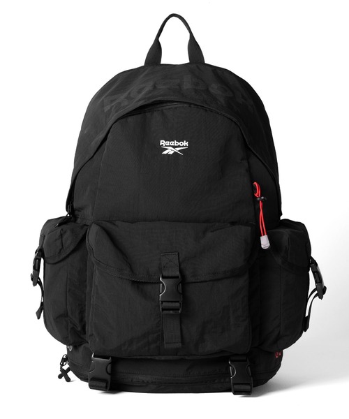 Reebok(リーボック)の「【EC別注】Reebok リーボック リュックサック 大容量 約20L A4 PC収納 多ポケット ナイロン バックパック(バックパック/リュック・メンズ・ブラック×レッド/ブラック・FREE)」の16枚目の写真