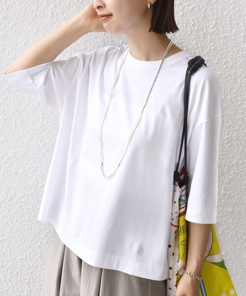 セール】ワンポイント 刺繍 スムース ワイド TEE（Tシャツ