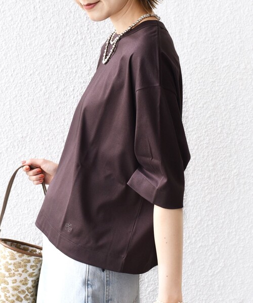 SHIPS - nana 【新品タグ付き】SHIPS Wai+（ワイ）リブカットソー セール】ワンポイント 刺繍 スムース ワイド TEE（Tシャツ
