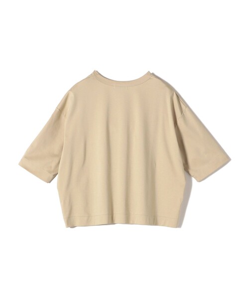 SHIPS(シップス)の「ワンポイント 刺繍 スムース ワイド TEE(Tシャツ/カットソー・レディース・ホワイト/ブラウン/ベージュ・ONE SIZE)」の22枚目の写真