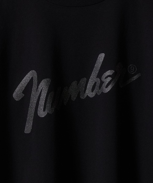 Number⑨ GLITTER PRINTED T-SHIRT / ナンバーナイン ロゴ グリッター