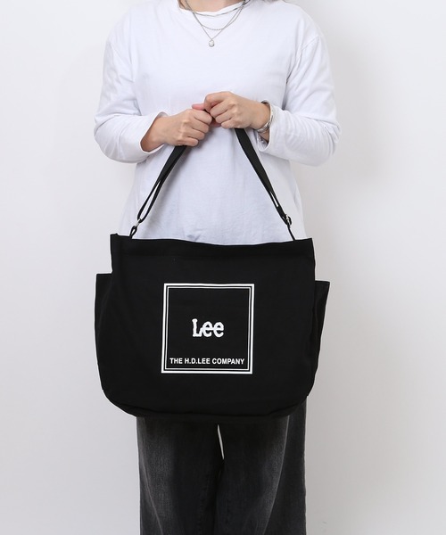 Lee(リー)の「Lee elf 帆布ショルダーバッグ(ショルダーバッグ・レディース・ブラウン/ホワイト/ブラック/グレー・FREE)」の12枚目の写真