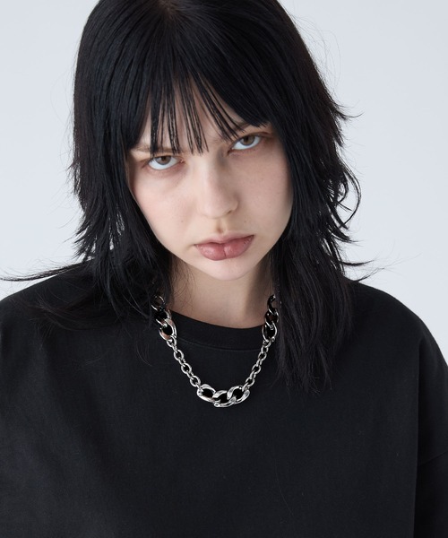 VELNUS(ベルナス)の「【VELNUS】Surgical stainless steel combination short chain necklace/サージカルステンレスコンビショートチェーンネックレス(ネックレス・メンズ・シルバー/シルバー系1・FREE)」の9枚目の写真