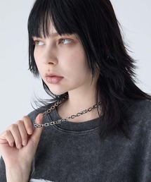VELNUS（ベルナス）の「【VELNUS】Surgical stainless steel combination short chain necklace/サージカルステンレスコンビショートチェーンネックレス（ネックレス）」