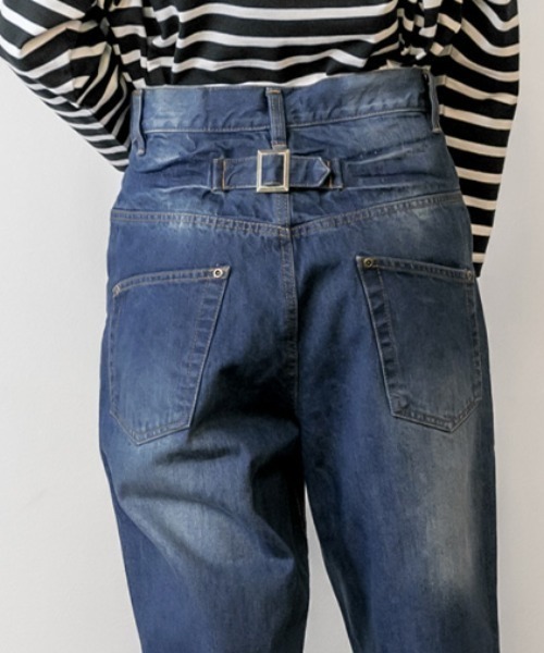 RCD（アールシーディー）の「【高身長･大きいサイズ対応/6サイズ展開】サルエルデニムパンツ（デニムパンツ・レディース・ネイビー/ホワイト/ブルー/ワンウォッシュ・S/M/L/LL/3L/4L）」の3枚目の写真