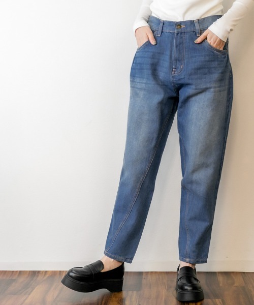 RCD（アールシーディー）の「【高身長･大きいサイズ対応/6サイズ展開】サルエルデニムパンツ（デニムパンツ・レディース・ネイビー/ホワイト/ブルー/ワンウォッシュ・S/M/L/LL/3L/4L）」の8枚目の写真