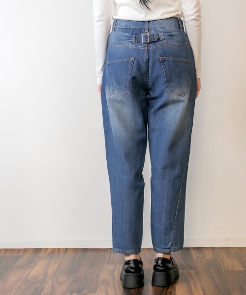 RCD（アールシーディー）の「【高身長･大きいサイズ対応/6サイズ展開】サルエルデニムパンツ（デニムパンツ・レディース・ネイビー/ホワイト/ブルー/ワンウォッシュ・S/M/L/LL/3L/4L）」の9枚目の写真