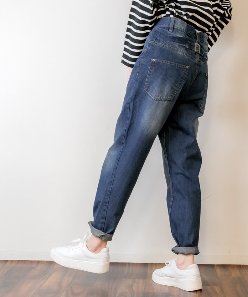 RCD（アールシーディー）の「【高身長･大きいサイズ対応/6サイズ展開】サルエルデニムパンツ（デニムパンツ・レディース・ネイビー/ホワイト/ブルー/ワンウォッシュ・S/M/L/LL/3L/4L）」の13枚目の写真