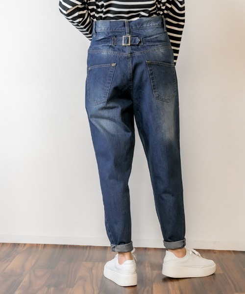 RCD（アールシーディー）の「【高身長･大きいサイズ対応/6サイズ展開】サルエルデニムパンツ（デニムパンツ・レディース・ネイビー/ホワイト/ブルー/ワンウォッシュ・S/M/L/LL/3L/4L）」の14枚目の写真