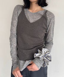 FUULLY STUDIO（フーリィーステューディオ）の「Vネックニットキャミビスチェ（キャミソール）」