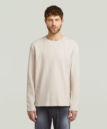 G-STAR | Tweeter A-Line T-Shirt/フロントシームデザインワッフルロングスリーブTシャツ/サーマルTシャツ(Tシャツ/カットソー)