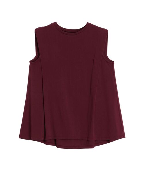 ELENDEEK（エレンディーク）の「テックマテリアルタックカットソー【速乾/汗シミ防止】（Tシャツ/カットソー・レディース・ボルドー/オフホワイト/チャコールグレー・FREE）」の14枚目の写真