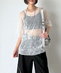 PAGEBOY | カットプリーツシアーＴ(Tシャツ/カットソー)