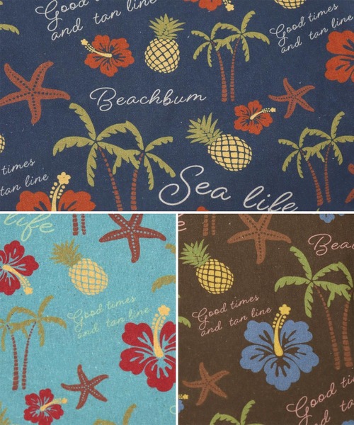 anap mimpi（アナップミンピ）の「リネンライク アロハ柄 2WAY ショルダー バック（ショルダーバッグ・レディース・ネイビー/サックスブルー/ブラウン・FREE）」の10枚目の写真