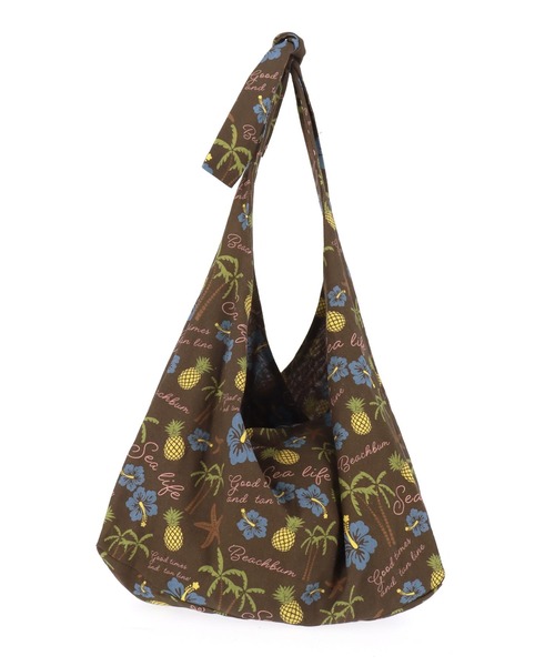 anap mimpi（アナップミンピ）の「リネンライク アロハ柄 2WAY ショルダー バック（ショルダーバッグ・レディース・ネイビー/サックスブルー/ブラウン・FREE）」の11枚目の写真