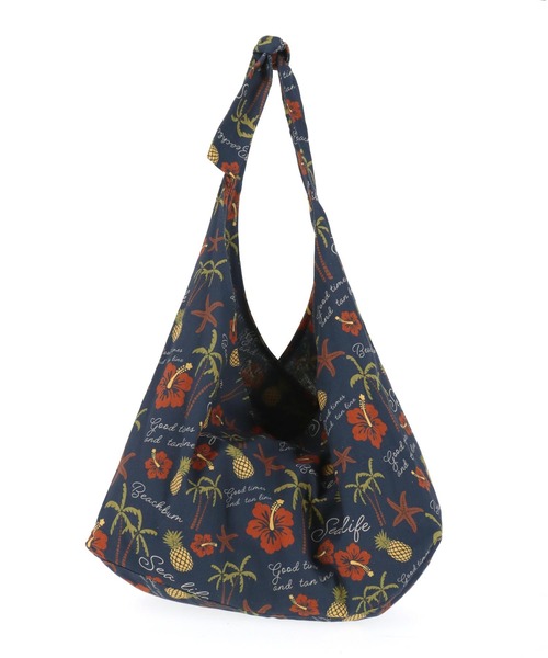 anap mimpi（アナップミンピ）の「リネンライク アロハ柄 2WAY ショルダー バック（ショルダーバッグ・レディース・ネイビー/サックスブルー/ブラウン・FREE）」の12枚目の写真