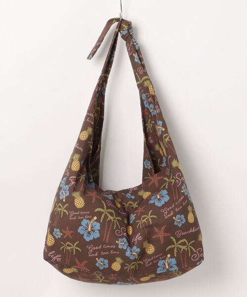 anap mimpi（アナップミンピ）の「リネンライク アロハ柄 2WAY ショルダー バック（ショルダーバッグ・レディース・ネイビー/サックスブルー/ブラウン・FREE）」の20枚目の写真