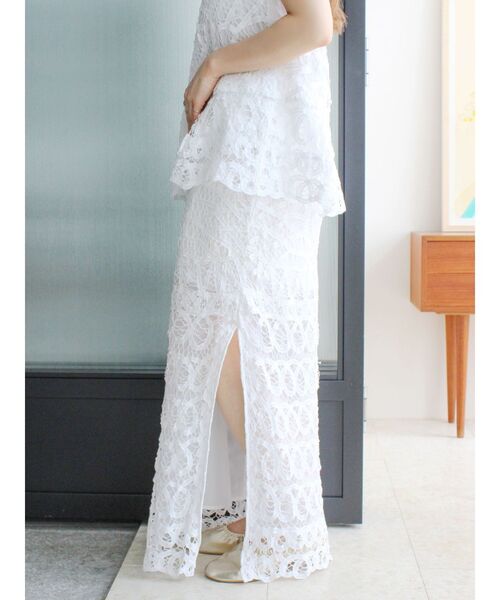 Ungrid（アングリッド）の「バテンレーススカート（スカート・レディース・ブラック/オフホワイト・FREE）」の10枚目の写真