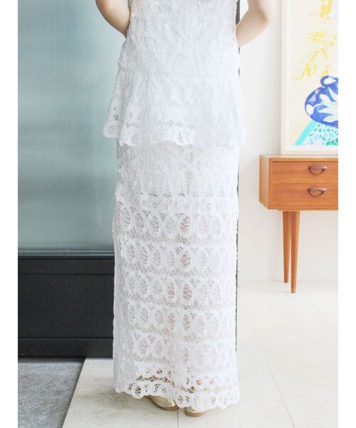 Ungrid（アングリッド）の「バテンレーススカート（スカート・レディース・ブラック/オフホワイト・FREE）」の9枚目の写真