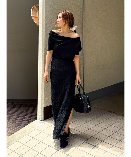 Ungrid（アングリッド）の「バテンレーススカート（スカート・レディース・ブラック/オフホワイト・FREE）」の5枚目の写真