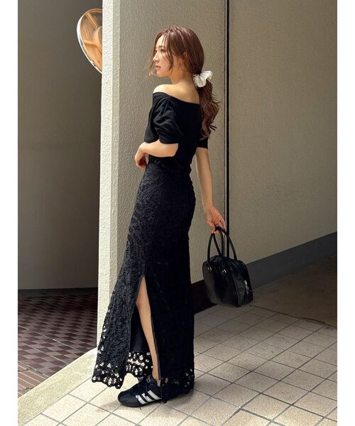 Ungrid（アングリッド）の「バテンレーススカート（スカート・レディース・ブラック/オフホワイト・FREE）」の3枚目の写真