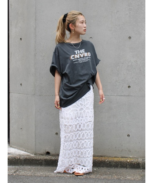 Ungrid（アングリッド）の「バテンレーススカート（スカート・レディース・ブラック/オフホワイト・FREE）」の16枚目の写真